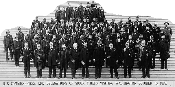 US & Sioux delegations in Washington DC 1888