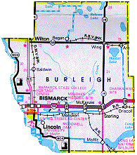Burleigh County map